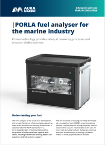 Porla analyser for marine purposes