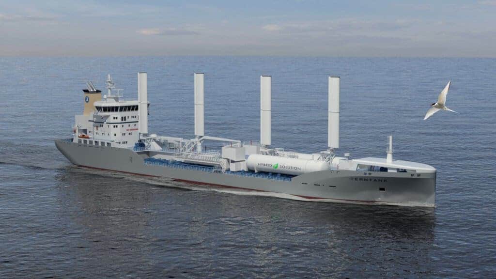 Terntank 15,000 DWT Hybrid tanker with Auramarine Methanol supply system Terntank 15,000 DWT Hybrid tanker